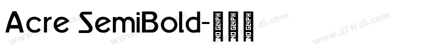 Acre SemiBold字体转换